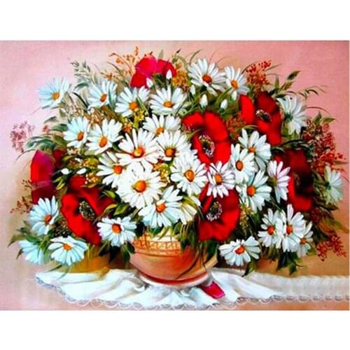 5D diy diamond painting Still Life flowers,full diamond embroidery,3d,diamond mosaic needlework home decoration,New gifts TY509