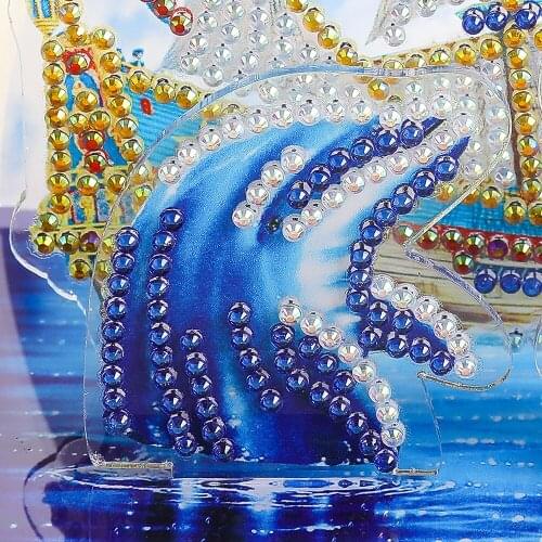 New 5D Special Shaped Diamond Painting Cross Stitch Animals DIY Mosaic Embroidery Dolphin Round Beads Kids Gift Art Crafts Decor