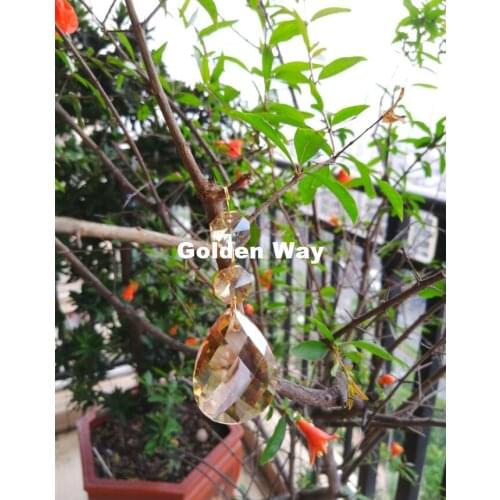 Free Shipping 20pcs/lot 50MM Crystal Faceted Ball+14mm Octagon Bead DIY Droplets For Chandelier Parts,Wedding /Party Decoration