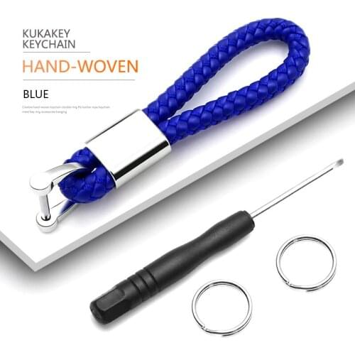 PU Leather Hand Woven Keychain Metal Key Rings Chains For Daewoo Matiz Nexia Lanos Nubira Lacetti Car Key Holder Auto Keyring