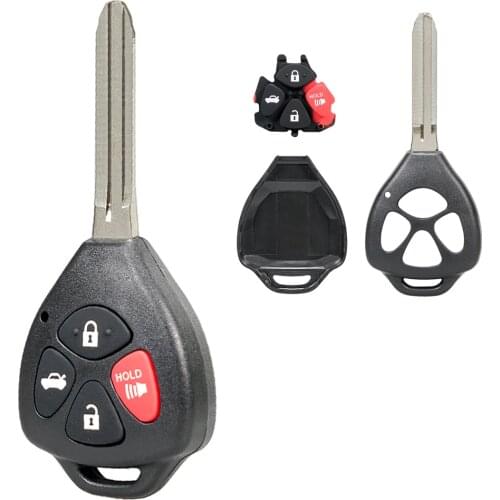 4 Buttons Car Remote Key Shell Case FOB Cover Holder Fit for Toyota Corolla RAV4