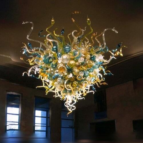 Art Decorative Designer Glass Pendant Lamps Living Room Antique Chandeliers 48 by 40 Inches