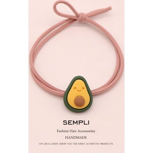 Sempli Cheap Avocado Headwear For Womens Girls Handmade Cute Elastic Hair Bands hairband girls arcos cabelo menina Accessories