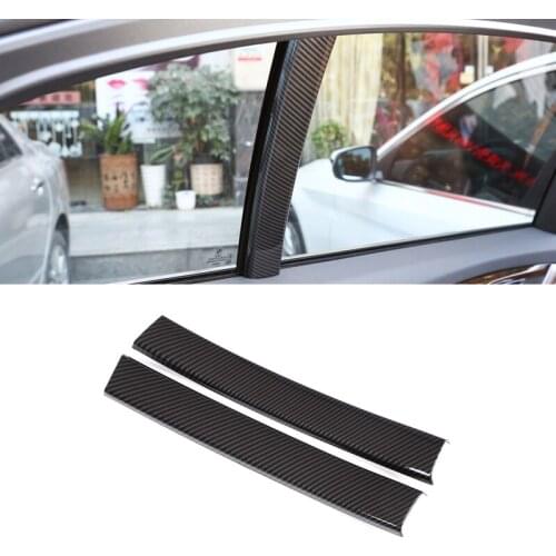 For BMW 5 Series G30 528li 530li 540li 2018 Car Styling ABS Plastic Carbon Fiber Window C Pillar Strips Cover Trim Accessories