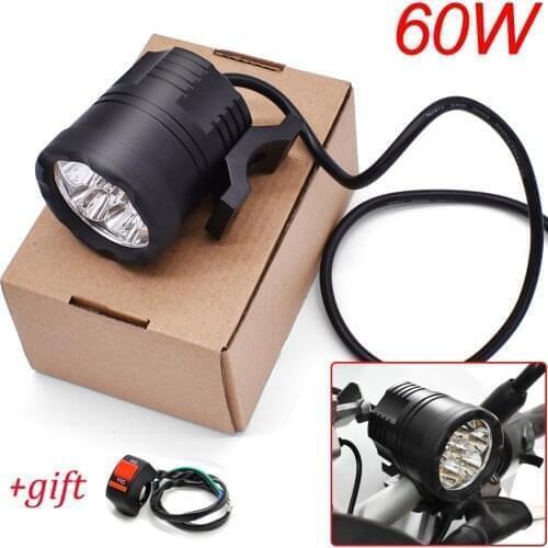 For yamaha xt 600 mt10 mt 09 tracer suzuki drz/ltz 400 Motorcycle LED Light 9-48V Auxiliary Headlight Driving DRL Fog Lamp 60W