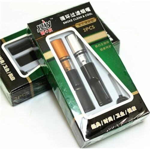 Cigarette Holder Filter Reduce Tar Cleanable And Reusable Recycling Mouthpiece Smoking Accessories 2 Pcs/Pack