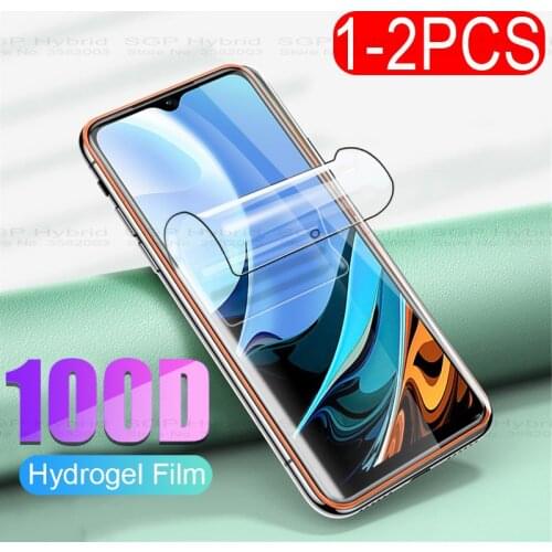 Hydrogel Film For Redmi 9t Screen Protector 1-2Pcs full cover film On Redmi 9 t t9 redme redmi9t Soft Protection Film Not Glass