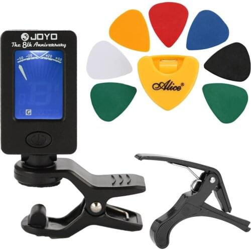 Guitar Tool Kit Tuner Capo Plectrum Holder 7 Picks Guitar Accessories