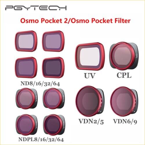 PGYTECH Pocket 2/Osmo Pocket Filter CPL UV ND8/16/32/64 NDPL8/16/32/64 for DJI osmo pocket/Pocket 2 accessories