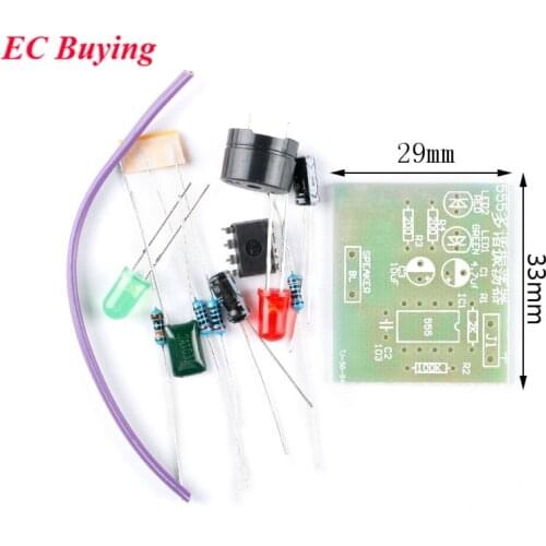 NE555 multivibrator Kit Suite NE555P No Steady-state Circuit Dual Flash LAMP DIY Training Parts Electronic Board