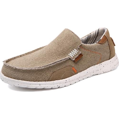 2021 Summer New Mens Canvas Boat Shoes Outdoor Convertible Slip On Loafer Fashion Casual Flat Non-Slip Deck Shoes Big Size 47