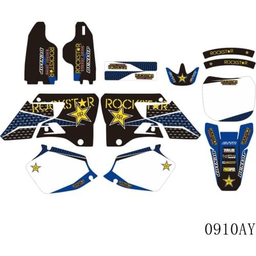 Full Graphics Decals Stickers Motorcycle Background Custom 3M For YAMAHA YZ125 YZ250 YZ 125 YZ 250 1996 1997 1998 1999 2000 2001