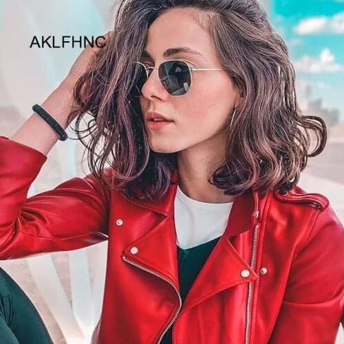 Polygonal Sunglasses Women Glasses Lady Luxury Retro Metal Sun Glasses Female Vintage Mirror Oculos De Sol Feminino UV400