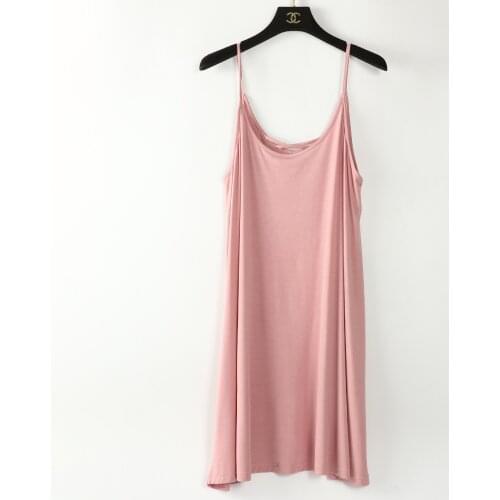 Sexy Women Mini Sleepwear Solid Modal Sleep Shirt Oversize 2XL-7XL Night Dress Loose Strap Home Wear Plus SIze Nightgown Vestido