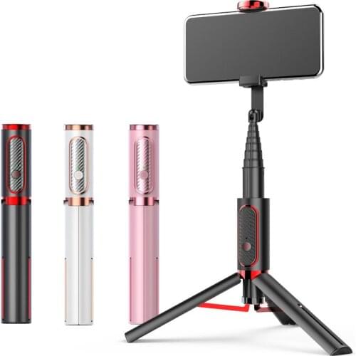 MAMEN Bluetooth Selfie Stick Wireless Remote Control Tripod Travel Live Photo Holder Monopod for IOS iPhone11 Huawei Android