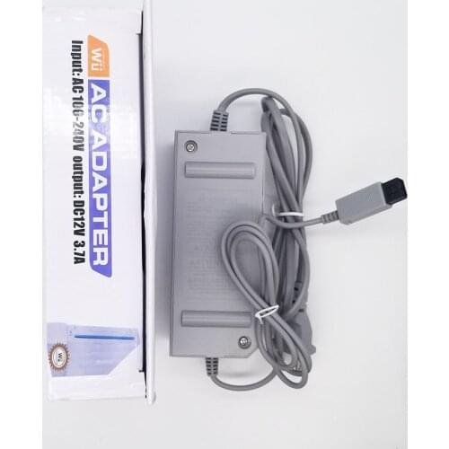 US/EU Plug 100-240V 12V 3.7A Home Wall Power Supply AC Charger Adapter Cable for Nintendo Wii Game Console Wholesales 200pcs/lot