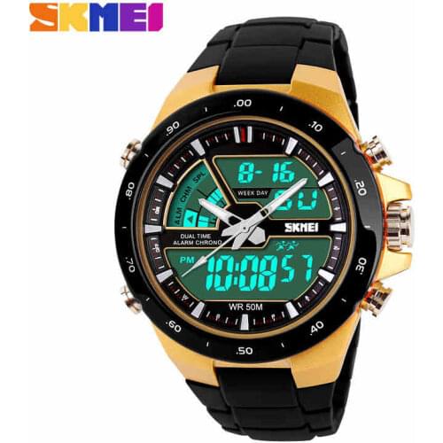 SKMEI Men Sports Watches Male Clock 5ATM Dive Swim Fashion Digital Watch Military Multifunctional Wristwatches relogio masculino
