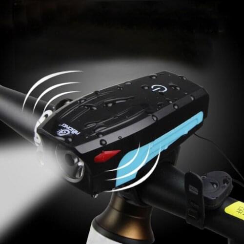 Bicycle Bell Horns Electronic Bike Bicycle USB Charging Bike Horn Light Headlight Cycling Multifunction Horn Bike Accessories