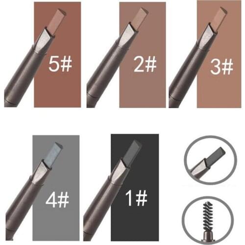 1Pc Double Headed Rotary Automatic Eye Brow Makeup Pencil Waterproof Long Lasting Eyebrow Pen Tattoo Dyeing Tint Newest TSLM1