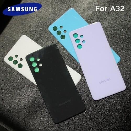 Samsung A32 Case Battery Back Housing Phone Cover Plastic Door Rear Protection Replacement Shell For Galaxy A32 A 32 a32 +Logo