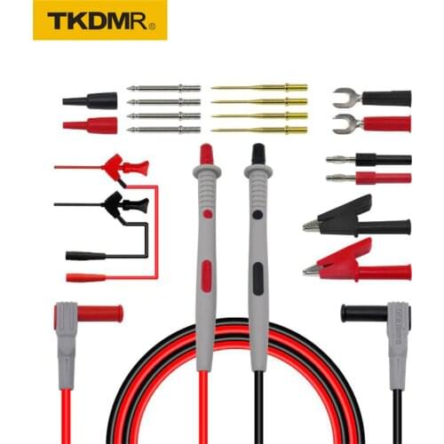 TKDMR Multimeter probes replaceable needles test leads kits probes for digital multimeter cable feeler for multimeter wire tips