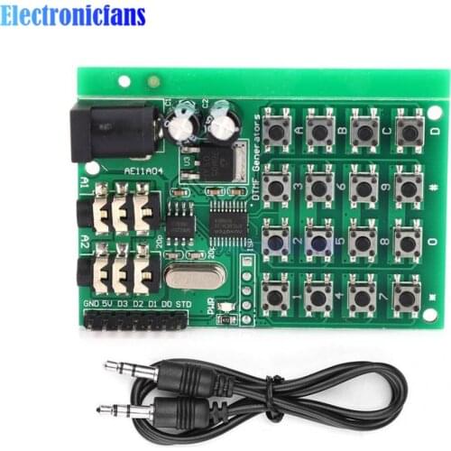 DC 5-24V DTMF Audio Generator Module Voice Encoder Dual Tone Transmitter Multi-Button Keypad Audio Control Board for Arduino