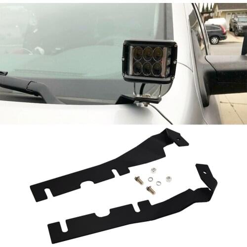 Left and Right Side Hood Hinges LED Cube Light Mounting Brackets Fit 2009-2019 DODGE RAM 1500 2500 3500
