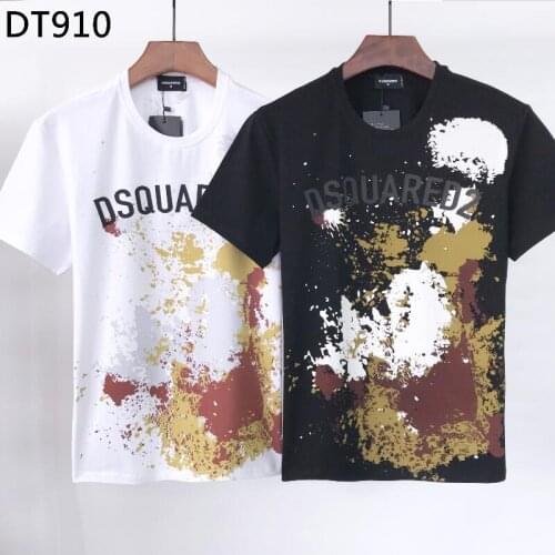 Dsq2 Mens Letter Short Sleeve T-Shirt Top DT910