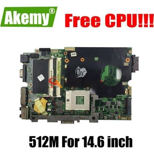 Free CPU!!! laptop motherboard W/ 512M For Asus K50AB K50AF K50AD X5DAf X5DAD laptop 14.6 inch " Mainboard motherboard