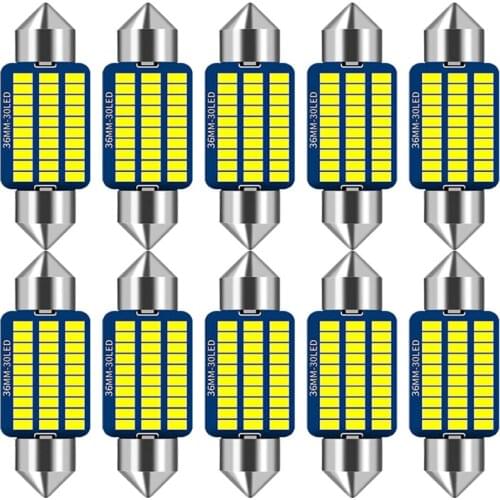 10 PCS C10W C5W Festoon LED Bulb 31/36/39/41/42mm LED Light Canbus Error Free 12V Car Interior Dome Trunk License Plate Lamps