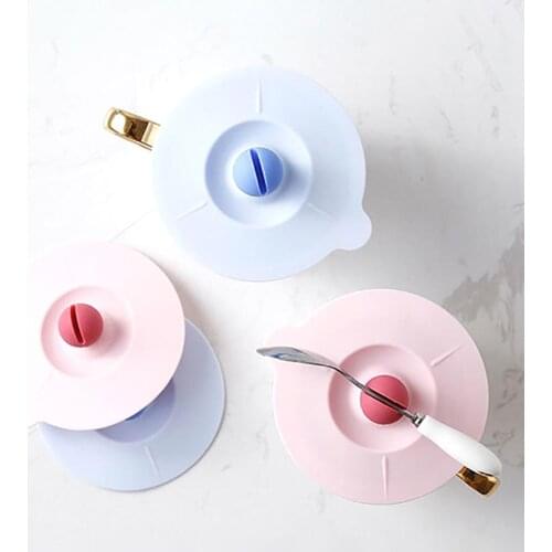 Hot 10cm Food Grade Silicone Leakproof Dustproof Sealed Coffee Mug Cup Lid Cover
