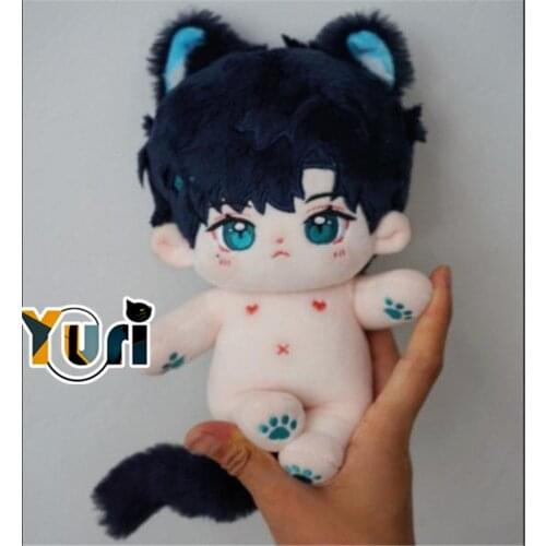 Game Light and Night Xiao Yi Plush 20cm Doll Body Cat Ear Tail Toy Cosplay Anime Fan Gift C Pre-order In Nov