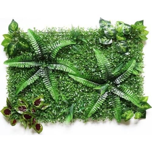 2019 Hot Sales 40*60 cm Simulation Artificial Green Lawn Plastic For Wedding Hotel Background Home Garden Wall Decoration
