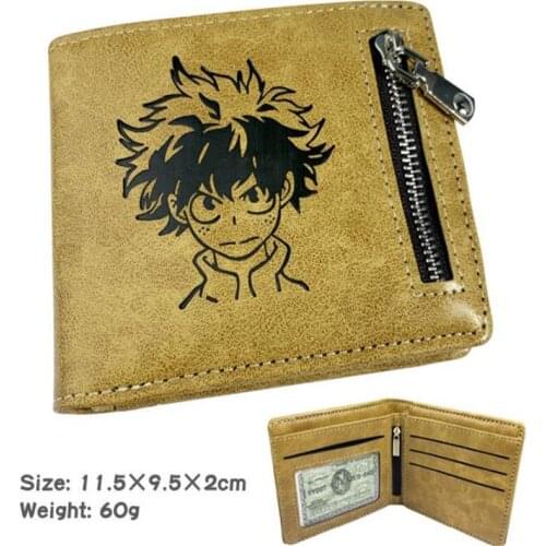 Anime MY Hero Academia Wallet Zip Coin Pocket Short Wallet Boku no Hero Academia Purse Card Holder wallet A1002