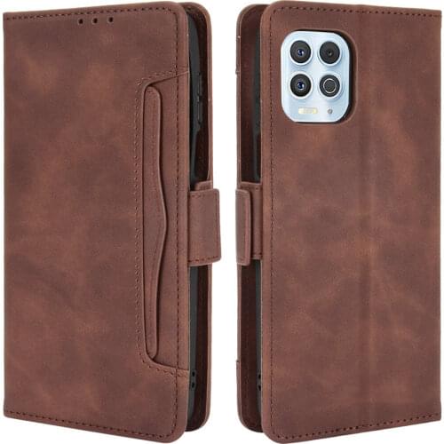 For Motorola Edge 20 Pro Lite 5G Premium Case Leather Card Removable for Motorola Moto Edge S Case Edge20 Plus Flip Cover Funda