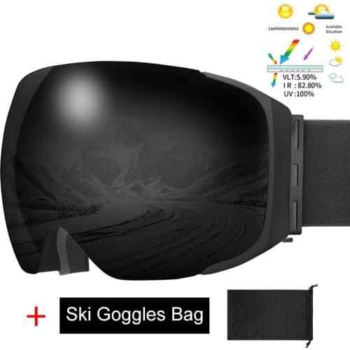 Ski Goggles Magnetic Winter Anti-Fog Double Layer Snowboard Goggles Male Femal UV400 Protective Snow Ski Mask Glasses Cool