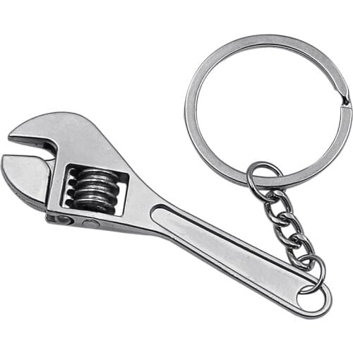 Mini Metal Adjustable Tool Wrench Spanner Key Chain Ring Keyring Gift
