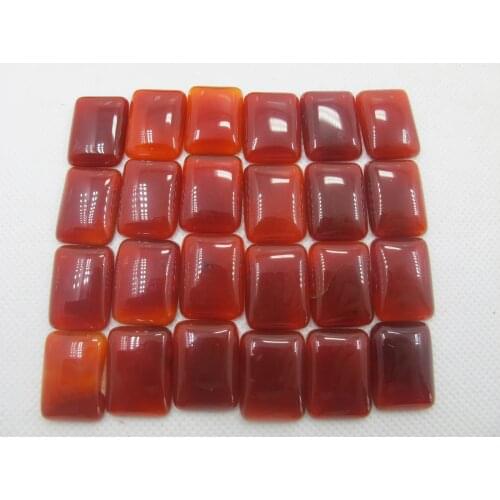 Natural Red Carnelian Agat e Bead Cabochon 13x18mm Rectangle Cabochon Ring Face Pendnat 10pcs/lot