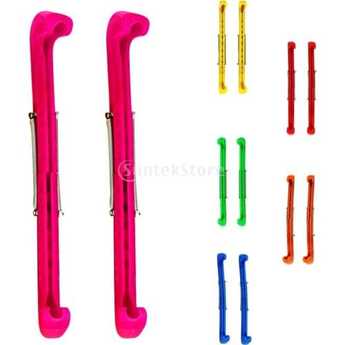 1 Pair Plastic Ice Hockey Figure Skate Walking Blade Guard Protective Cover - Choice of Colors