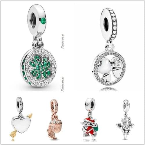 Authentic 925 Sterling Silver Vintage You Are Magic Dragon Pendant Charm Beads Fit Pandora Bracelet & Necklace Jewelry