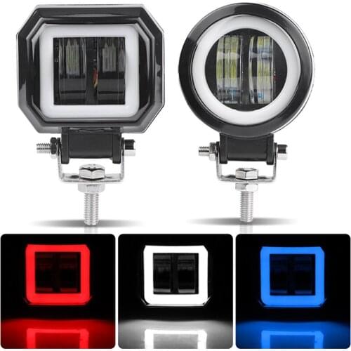 Fog Lamp Driving Daytime Off Road Light 7D 3'' 20W Led Headlight For Motorcycle