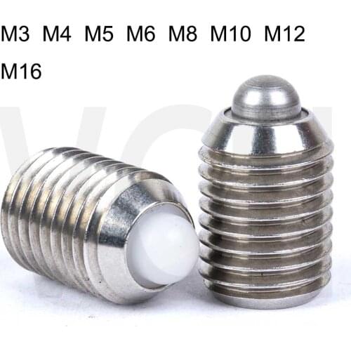 Spring Plungers ,Spring pins,304 Stainless Steel,hex wrench hole ,M3 M4 M5 M6 M8 M10 M12 M16