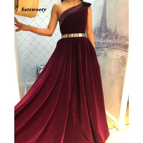 Женские вечерние платья на одно плечо Satsweety China At AliExpress