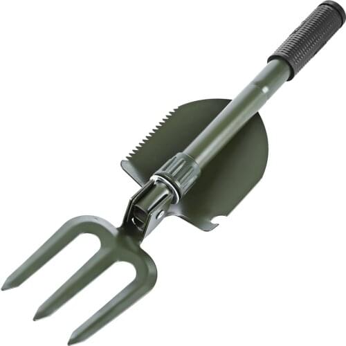 A Good Quality Military Portable Trowel Rake Shovel with Carrying Pouch Multi-function Ultra lightweight Mini Folding Shovel