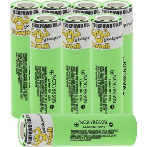 YECKPOWO ncr18650b battery li-ion batteries ion lithium akkumulator 3400mah 3.7V rechargeable akkus / 18650 charger USB 4 SLOT