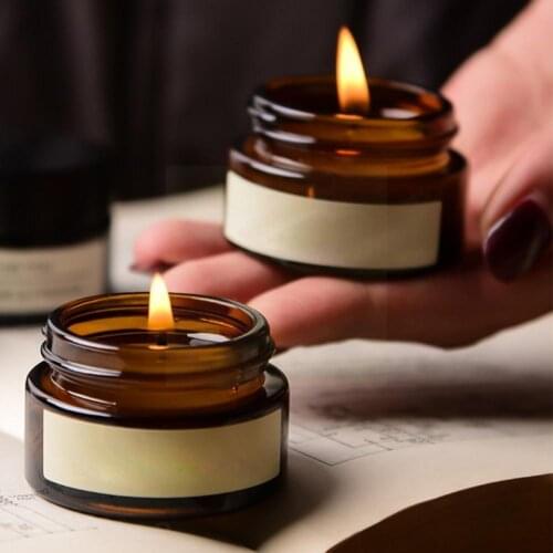 Natural Rose Oil Aromatherapy Smoke-free Candle Glass Birthday Holders Candle Scented Making Wedding Decor Candle Z5D0