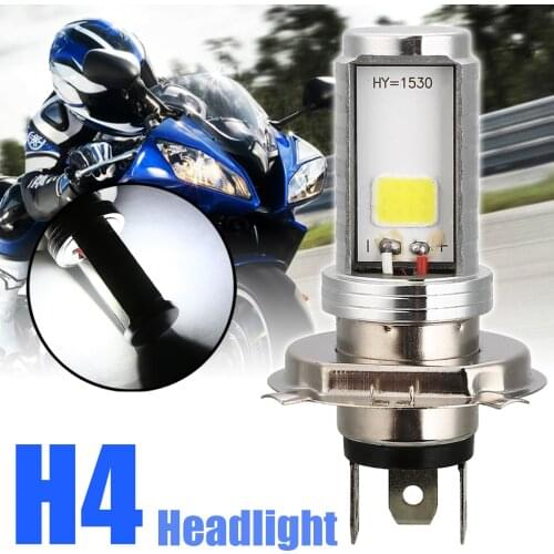 1pc H4 6500K White SMD LED Motorcycle Hi/Lo Beam 12W/8W Headlight Bulbs 1200LM 12V Moto Scooter Lamp Repair Parts Accessories