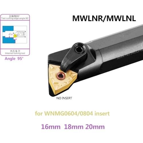 1pc S16Q S18Q S20R MWLNR06 MWLNR08 95 Degree CNC Lathe Cutting Tools Lathe Machine Tools Metal Internal Turning Tool Holder