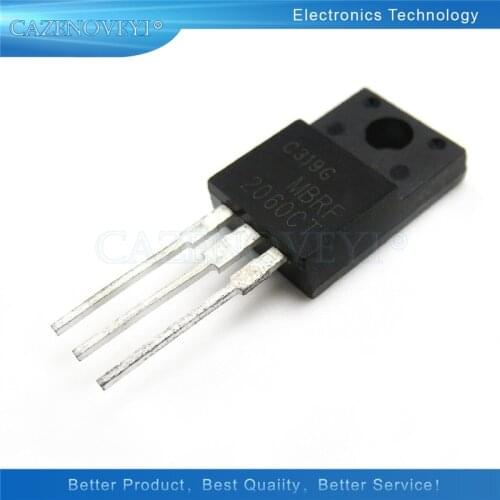 10pcs/lot MBRF2060CT TO220F MBR2060 MBRF2060 20A 60V TO-220 In Stock