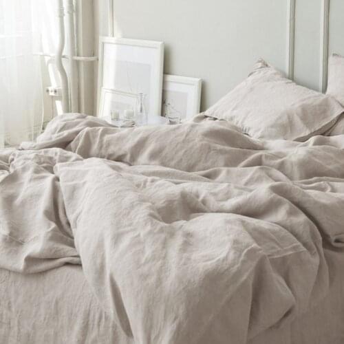 100% Nature Linen Duvet Cover Queen Size Black Color Bedclothes Comforter Cover King Pure Flax Quilt Cover (no pillowcase)